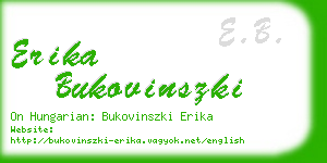 erika bukovinszki business card